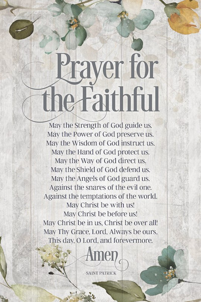 Plaque-Inspirational-Prayer For The Faithful (6 x 9) by Dexsa