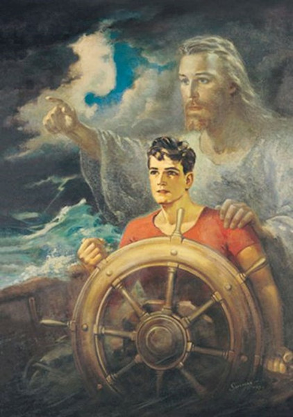 Pocket Card-Smallman Art: Christ Our Pilot (Pack Of 25) by Warner Press