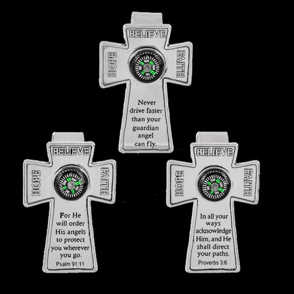 Visor Clip-Always Have Faith (2") (2 Ea Of 3 Asstd.) (Pack Of 6) by Ganz
