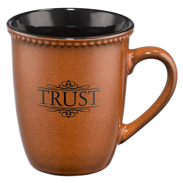 Mug-Trust w/Gift Box (Psalm91:2)-Saddle Tan (MUG280) by Christian Art Gift