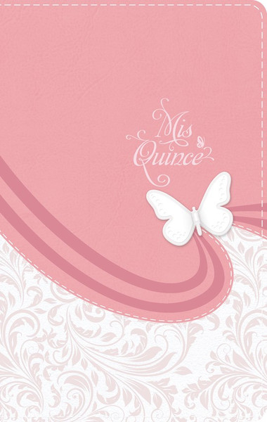 RVR 1960 Biblia Mis Quince (Sweet 15 Edition)-Floral Pink LeatherTouch by B&H Espa±ol