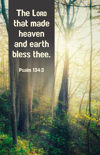 Bulletin-The Lord That Made Heaven And Earth Bless Thee (Psalm 134:3 KJV) (Pack Of 100) by Broadman & Holman