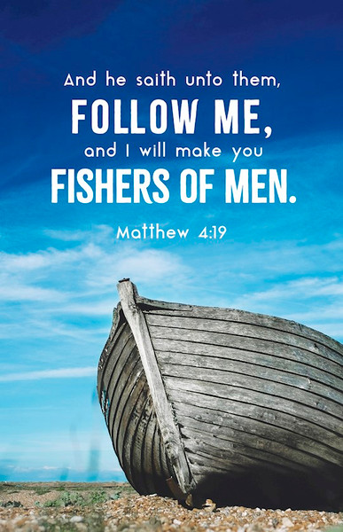 Bulletin-And He Saith Unto Them Follow Me (Matthew 4:19 KJV) (Pack Of 100) by Broadman & Holman