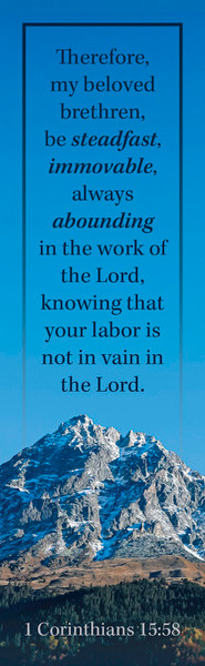 Bookmark-Therefore My Beloved Brethren Be Steadfast (1 Corinthians 15:58 KJV) (Pack Of 25) by Broadman & Holman