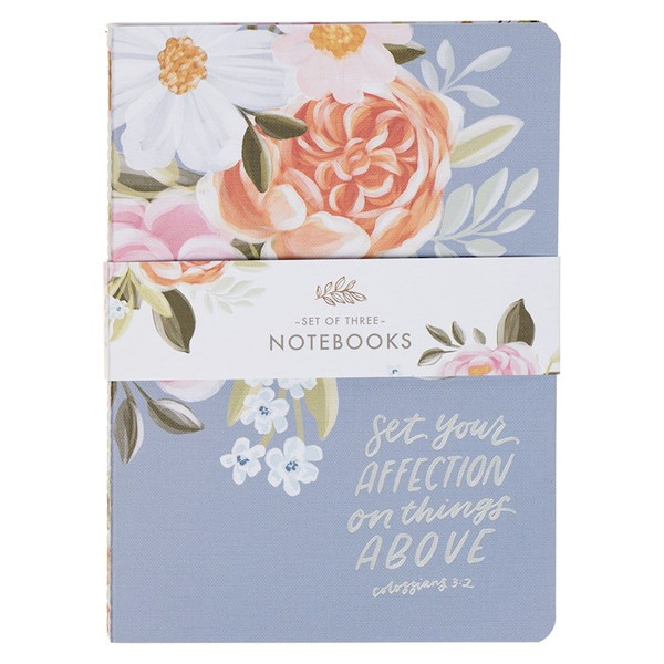 Notebook Set-Large-Your Affection Col. 3:2-Floral (Set Of 3) by Christian Art Gift