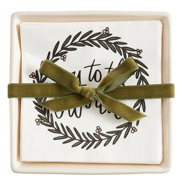 Napkin Tray-Joy To The World w/ 20 Napkins by Christmas