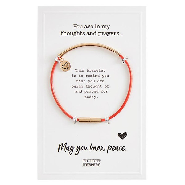 Bracelet-Thought Keepers-Scarlet/Gold (7.5") by Kingdom Jewelry