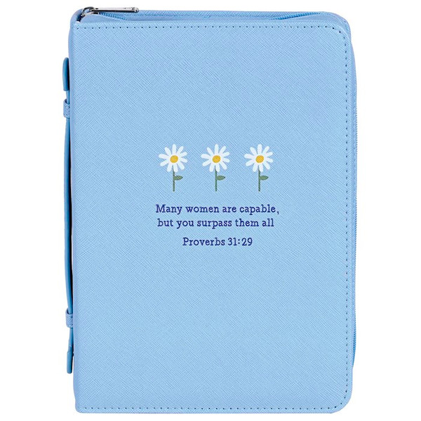 Bible Cover-Many Women Are Capable... (Proverbs 31:29)-LRG by White Dove Designs