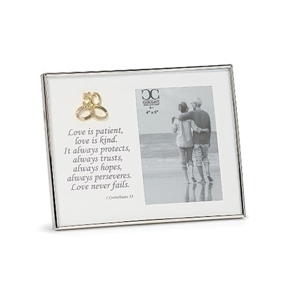 Frame-50th Anniversary/Love Is Patient... (Holds 4x6 Photo) by Roman Inc