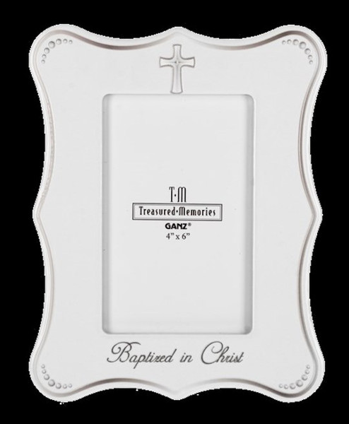 Frame-Baptized In Christ-White (Holds 4x6 Photo) by Ganz USA