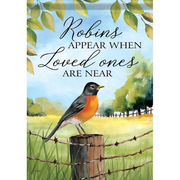 Flag-Garden-Dura Soft-Robins Appear (12.5" x 18") by Carson Home Accent