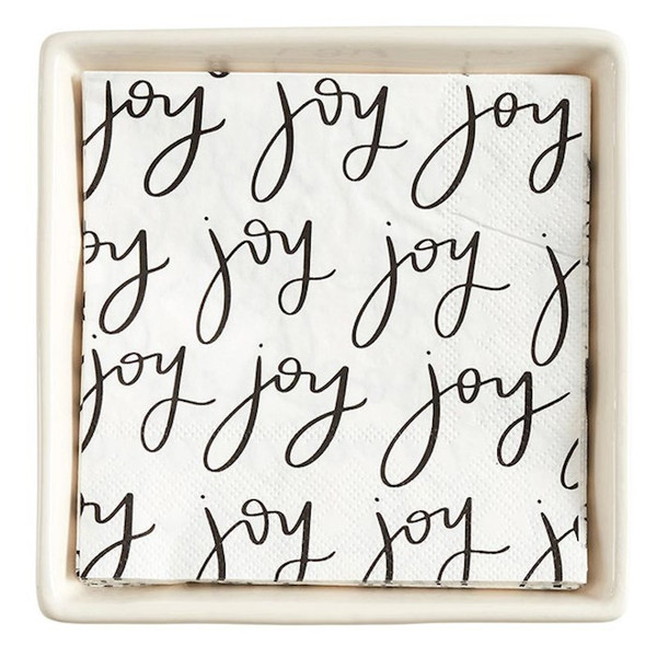 Napkin Tray-Joy w/20 Napkins by Christmas