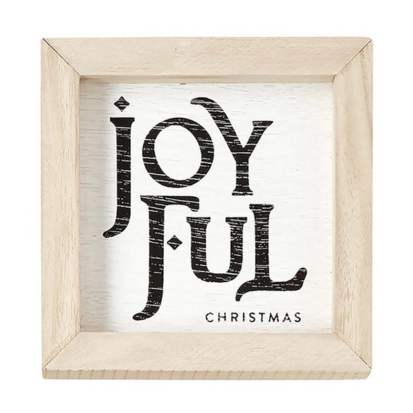 Mini Wall Sign-Joyful (6"SQ) by Christmas