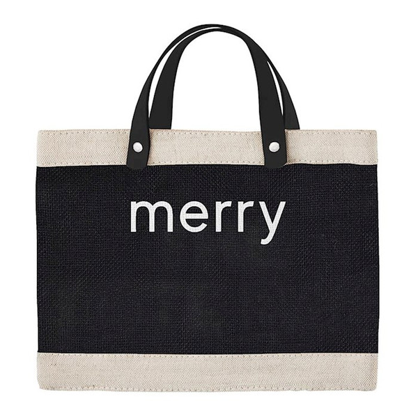 Mini Market Tote-Merry (12.5" x 9.5"x  5.5") by Christmas