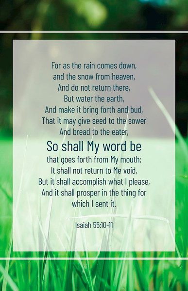 Bulletin-Revival: For As The Rain Come Down...So Shall My Word (Isaiah 55: 10-11 KJV) (Pack Of 100) by Broadman & Holman