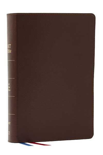 NET Bible Full Notes Edition (Comfort Print)-Brown Genuine Leather Indexed by Nelson Bibles