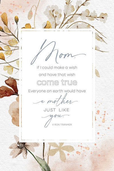 Plaque-Everyday-Mom If I Could Make A Wish (6 x 9) by Dexsa