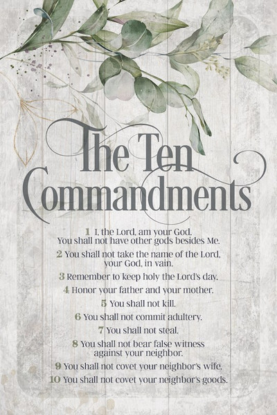 Plaque-Inspirational-The Ten Commandments (6 x 9) by Dexsa