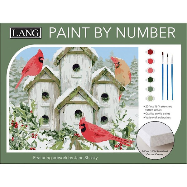 Paint By Numbers-Cardinal Birdhouse by Shasky Jane