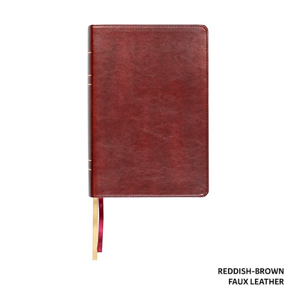 LSB Legacy Standard Bible/Large Print Wide Margin Bible-Reddish Brown Paste-Down Faux Leather Indexed by Steadfast Bibles