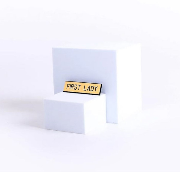 Badge-First Lady-Pin Back-Gold (2.25 x .625) by Swanson