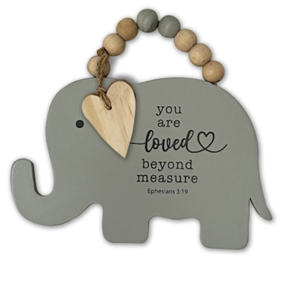 Wall Plaque-Elephant/You Are Loved Beyond Measure (5.75" x 6") (Ephesians 3:19) by CA Gift