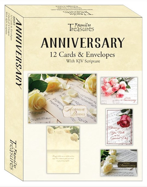 Card-Boxed-Anniversary-Roses (Pack Of 12) by Family Treasures