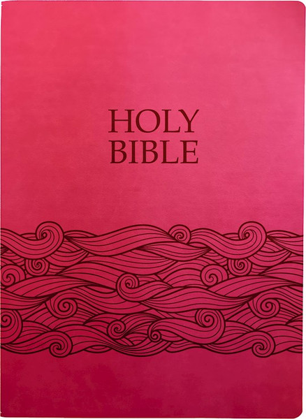 KJVER Holy Bible Wave Design Large Print-Berry Ultrasoft by Whitaker House