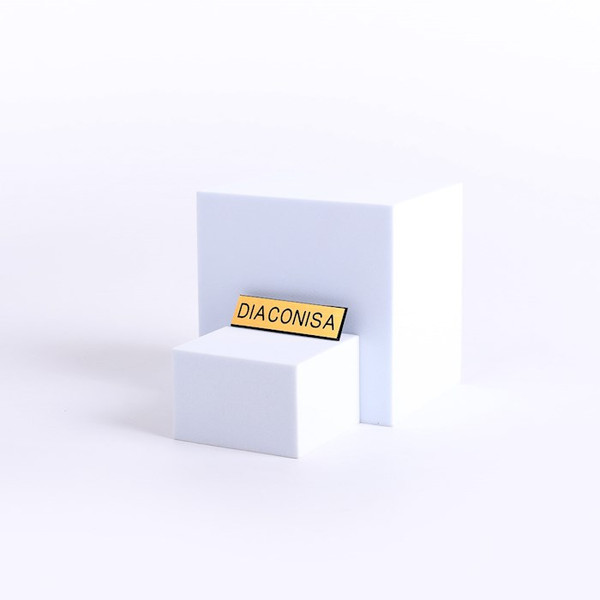 Spanish-Badge-Deaconess-Pin Back-Gold/Black by Engraved