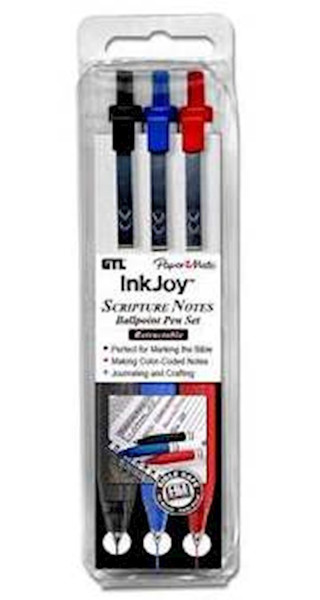 Pen-Ballpoint-PaperMate Inkjoy Scripture Notes (Pack Of 3) by G T Luscombe