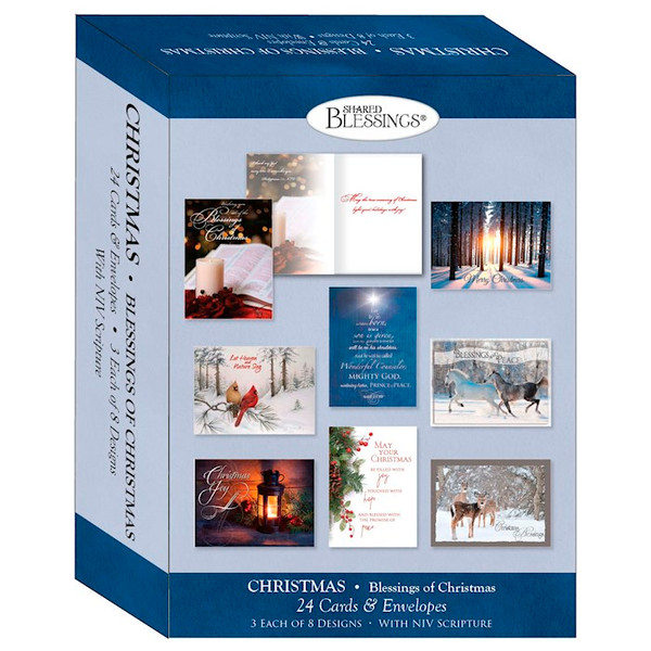 Card-Boxed-Shared Blessings-Christmas-Blessings Of Christmas/Large Assorted (Box Of 24) by Christmas