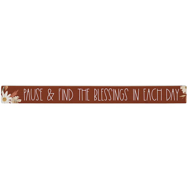 Talking Stick-Pause Find Blessings (16" x 1.5") by Sincere Surroundin