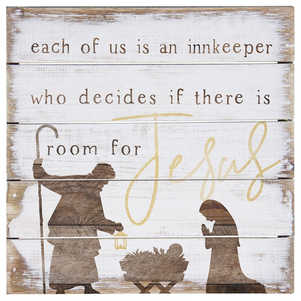 Petite Pallet-Room For Jesus (8" x 8") by Christmas