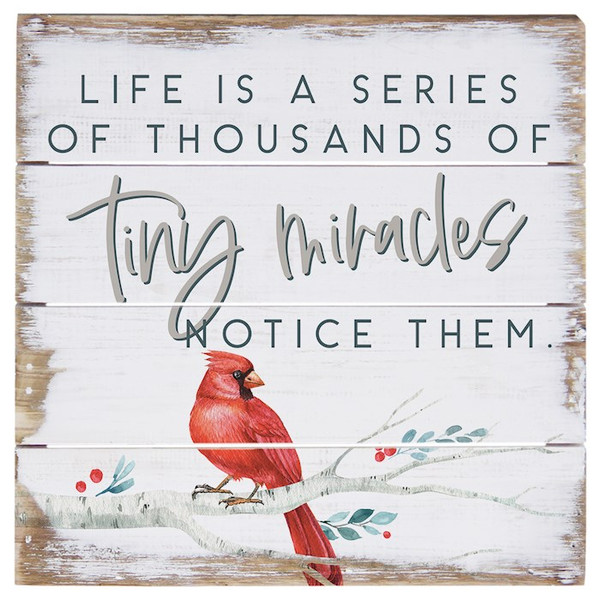 Petite Pallet-Tiny Miracles Cardinal (6" x 6") by Christmas