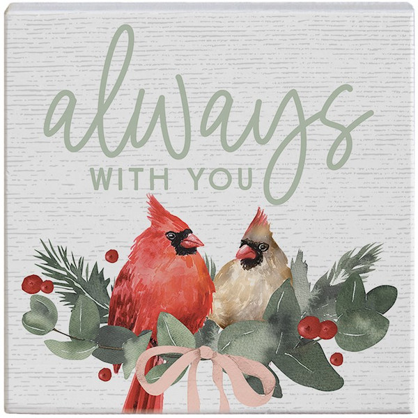 Small Talk Square-Always Christmas Cardinals (5.25" x 5.25") by Christmas
