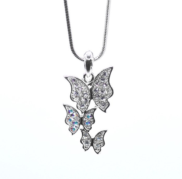 Necklace-Eden Merry-Trailing Butterfly-Multi by Eden Merry