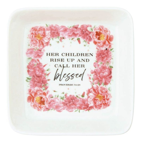 Trinket Tray-Her Children Rise Up... (Proverbs 31:28) (2.75") by Heartfelt