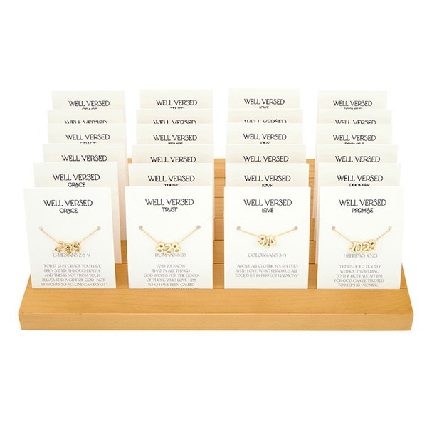 Necklace-Kingdom-Verse Numbers Collection Expansion w/ Display (16") (6 Asst) (24 Pcs)(PKTG) by Kingdom Jewelry