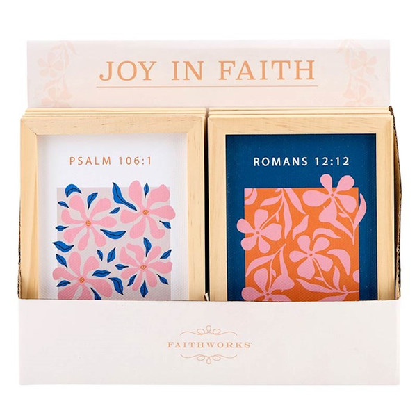 Framed Art-Joyful Filled Display (5" x 7") (2 Asst) (12 Pcs)(PKTG) by Spiritual Harvest