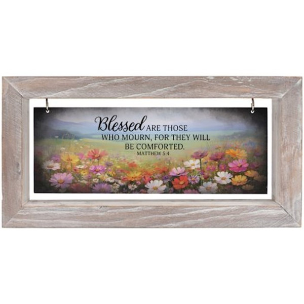Frame Message Bar-Blessed Are Those Who Mourn (5" x 10" X 1.5) (#28208) by Carson Home Accent