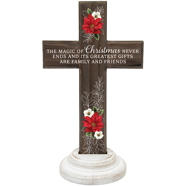 Pedestal Cross-Magic Of Christmas (12.5" x 7" x 4.75") by Christmas
