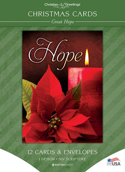 Boxed Card-Christmas: Great Hope Solid Pack (Romans 12:12 NIV) (Box Of 12) by Warner Press
