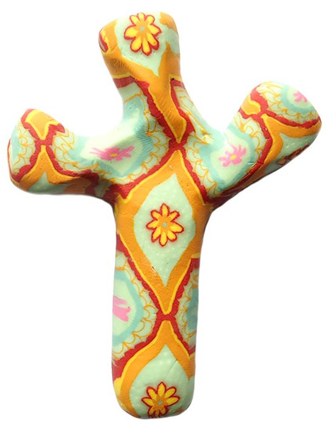 Cross-Pocket-Comforting Clay-Boho (3" H) by First & Main