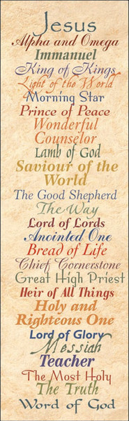 Bookmark-Names Of Jesus (Pack Of 25) by Broadman & Holman