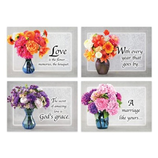 Boxed Card-Bouquets Of Memories Assorted Anniversary (NIV) (Box Of 12) by Warner Press