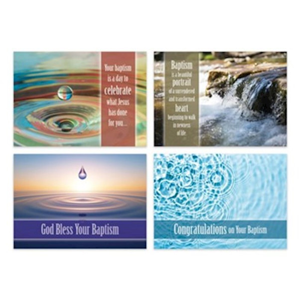 Boxed Card-A New Life Assorted Baptism (KJV) (Box Of 12) by Warner Press