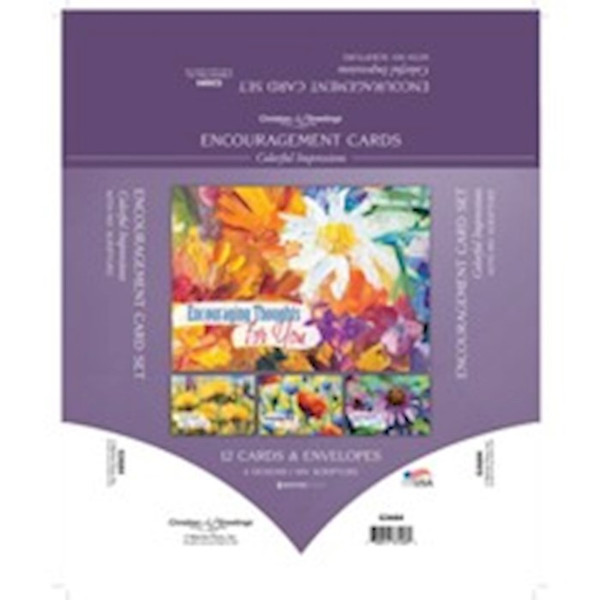 Boxed Card-Colorful Impressions Assorted Encouragement (NIV) (Box Of 12) by Warner Press