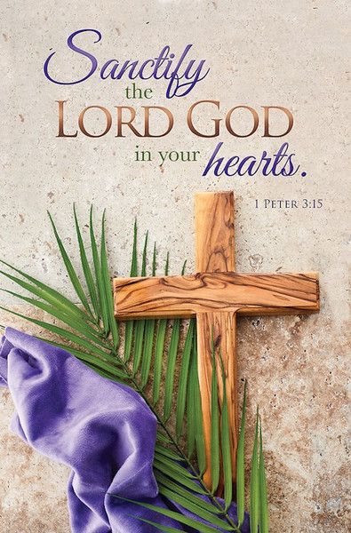 Bulletin-Sanctify The Lord God/Lent (1 Peter 3:15 KJV) (Pack Of 100) by Hermitage Art
