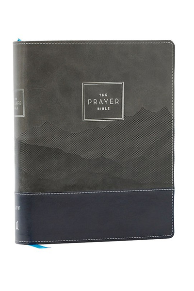 NIV The Prayer Bible (Comfort Print)-Black/Gray Leathersoft by Nelson Bibles