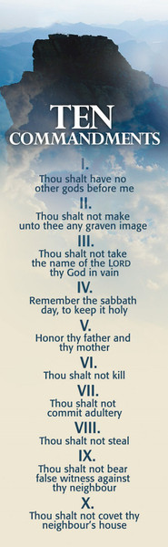 Bookmark-Ten Commandments/Mt Sinai (Exodus 20:3-17 KJV) (Pack Of 25) by Broadman & Holman